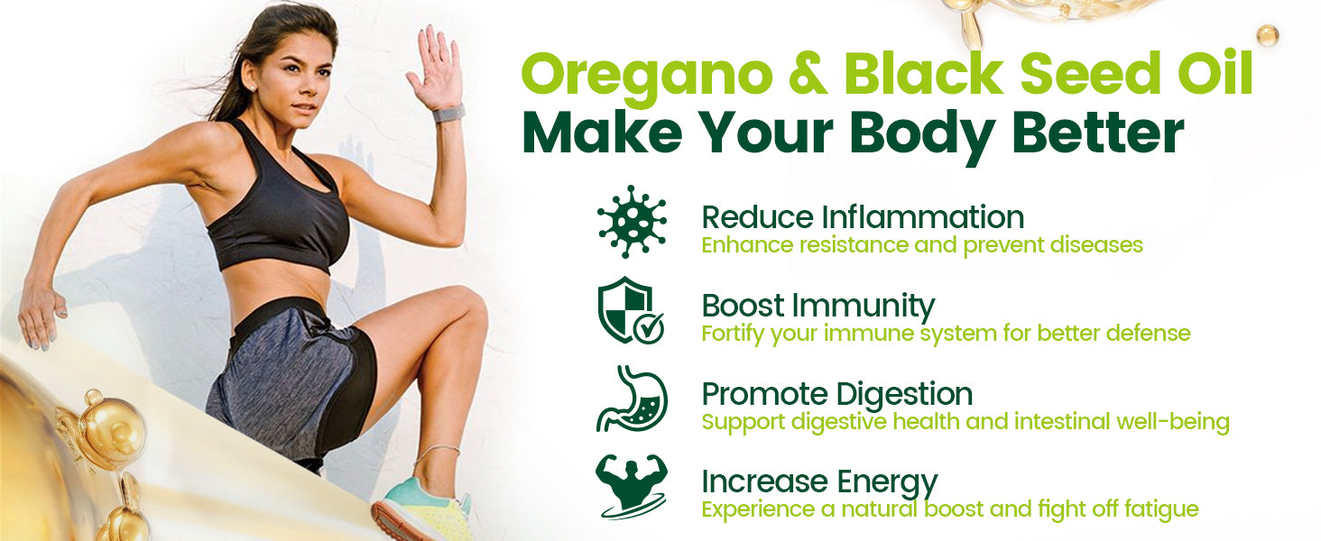 Aceite de Orégano con Semilla Negra – 300 Cápsulas Antioxidantes