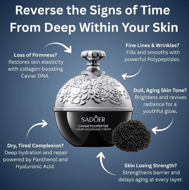Crema Antiarrugas Caviar y Polipéptido SADOER – 30g