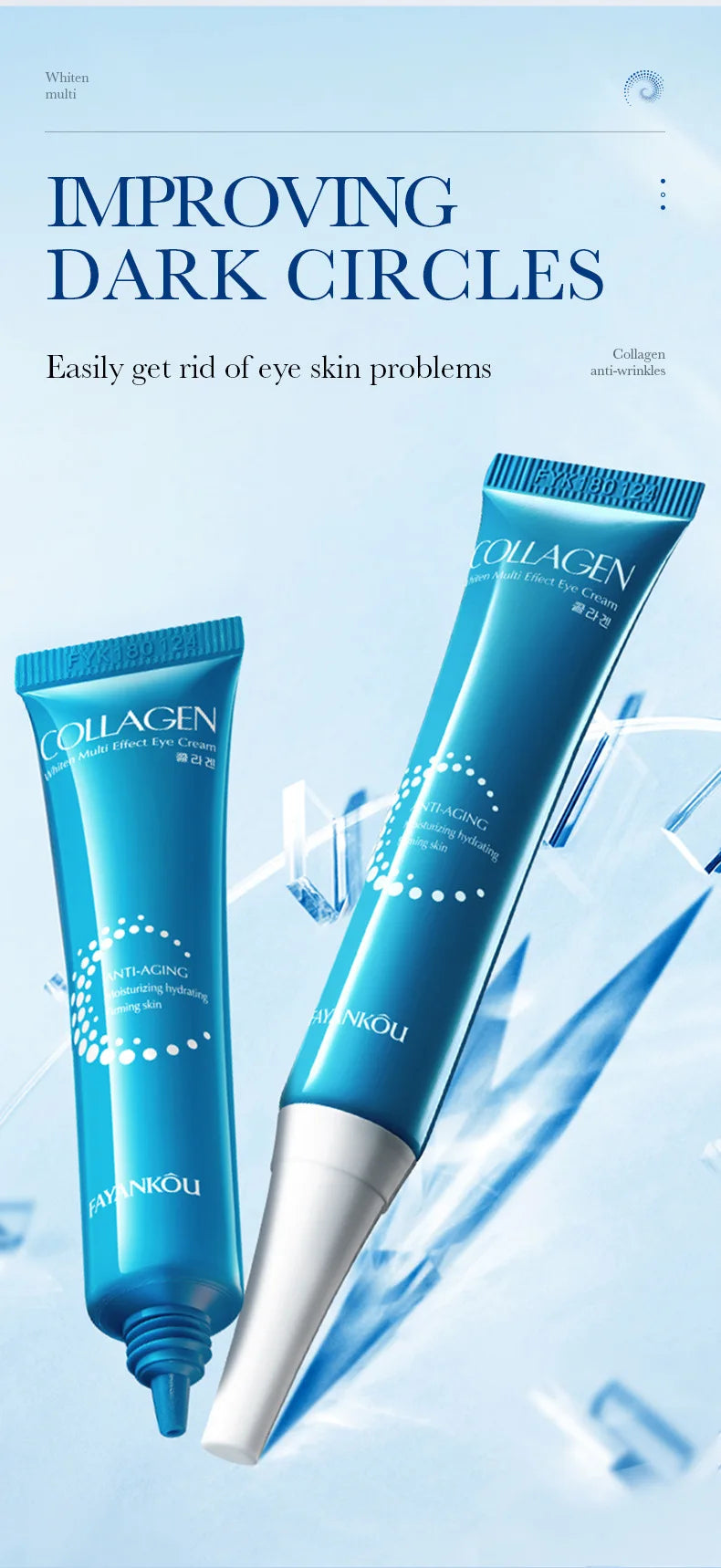 Mascarilla de Colágeno para Ojos - 60 Parches Antiojeras y Antiarrugas