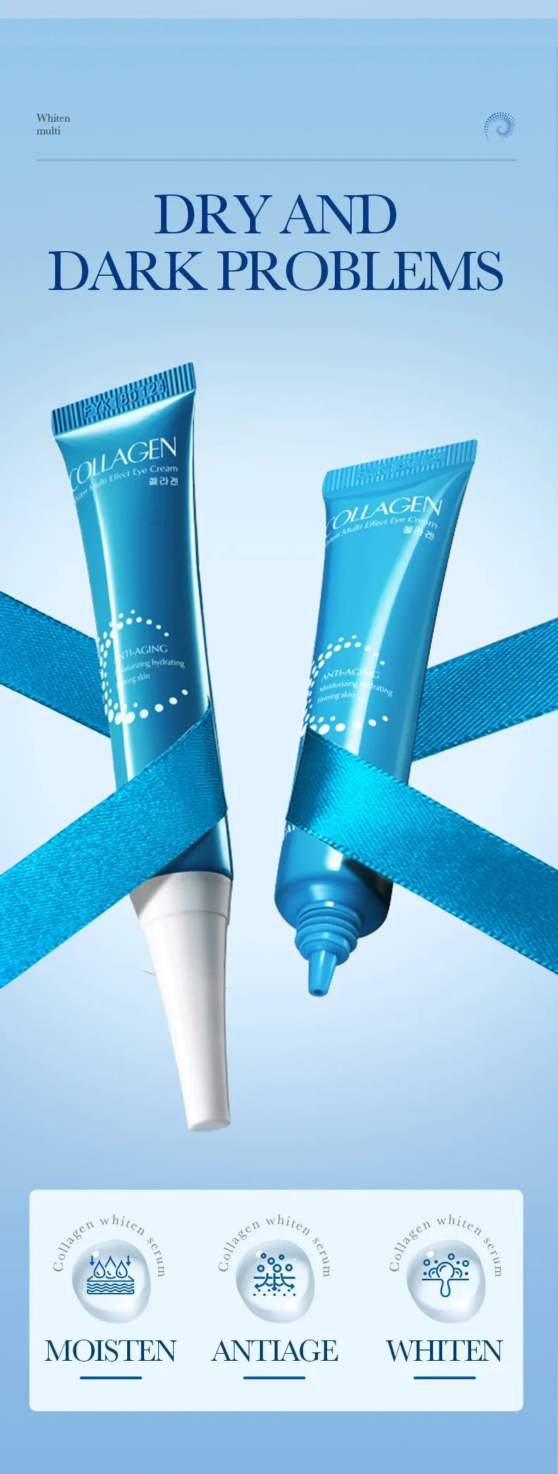 Mascarilla de Colágeno para Ojos - 60 Parches Antiojeras y Antiarrugas