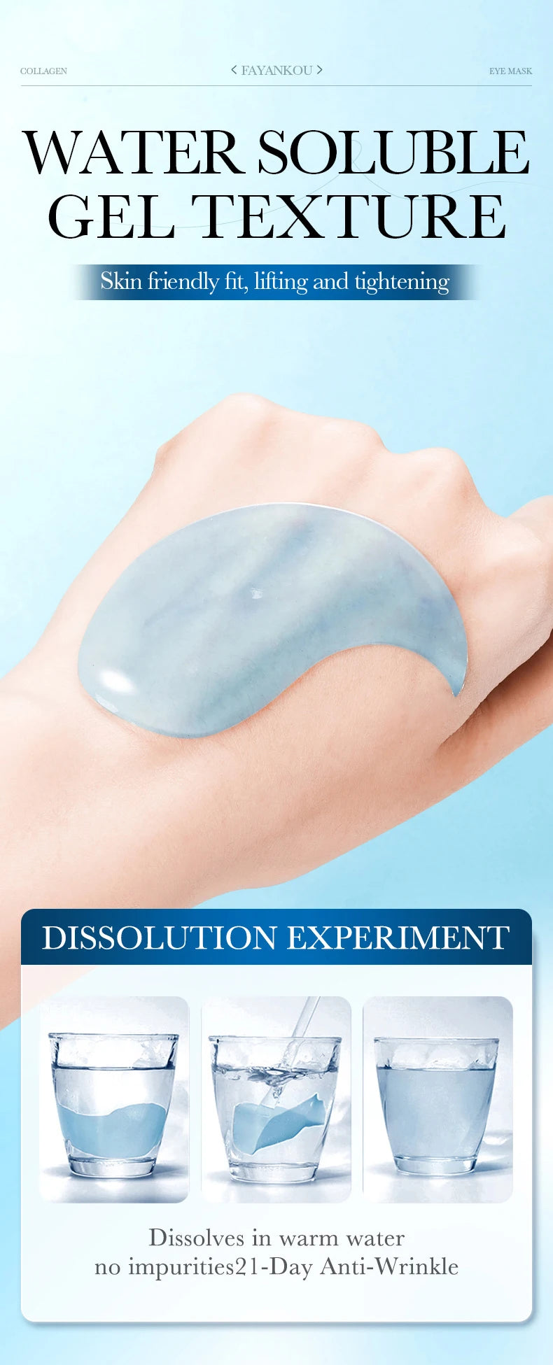 Mascarilla de Colágeno para Ojos - 60 Parches Antiojeras y Antiarrugas