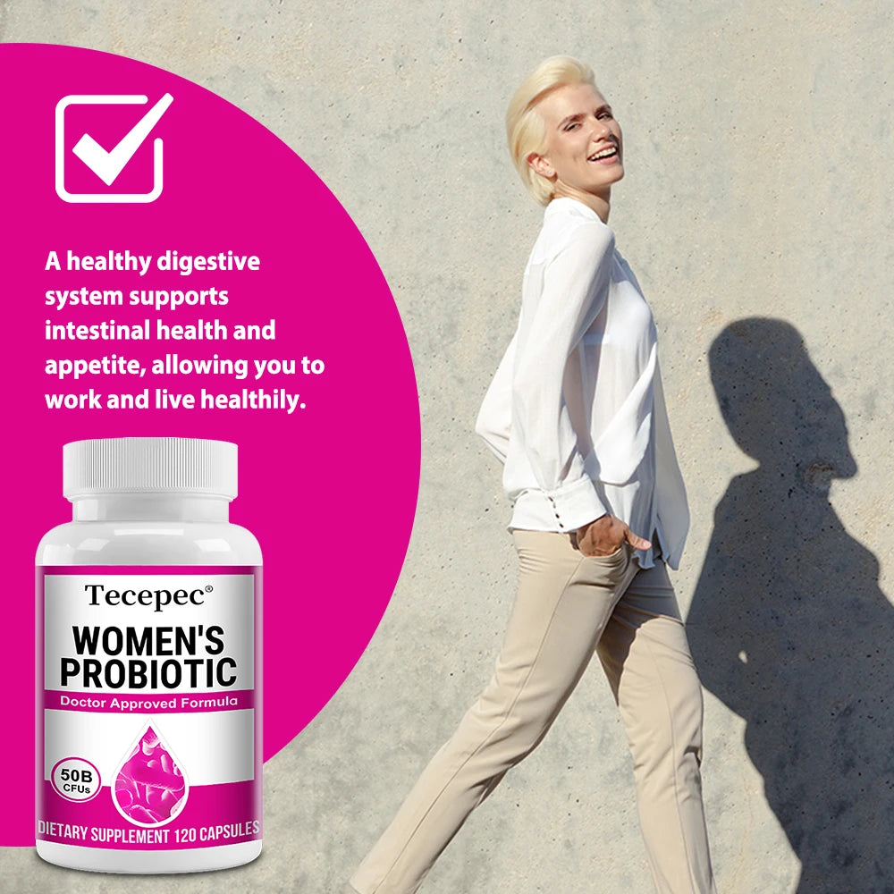 Probiótico Mujer 50 Mil Millones CFU con Arándano – 120 Cápsulas