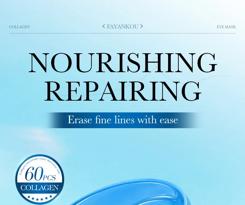 Mascarilla de Colágeno para Ojos - 60 Parches Antiojeras y Antiarrugas