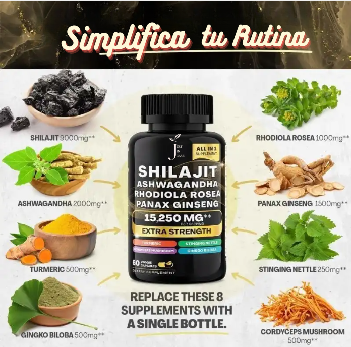 Energía natural y enfoque sin nerviosismo 8 en 1!