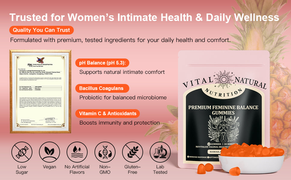 Gominolas Premium para el Equilibrio Femenino – Hawaiian Pineapple