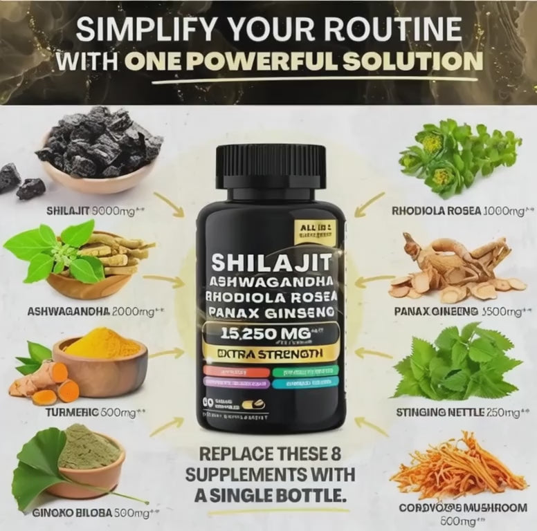 Energía natural y enfoque sin nerviosismo 8 en 1!