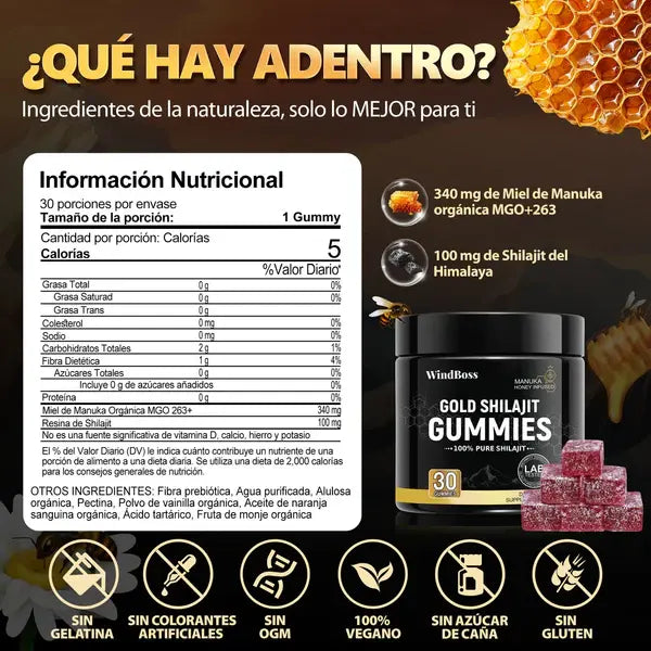 Gomitas de Shilajit Puro